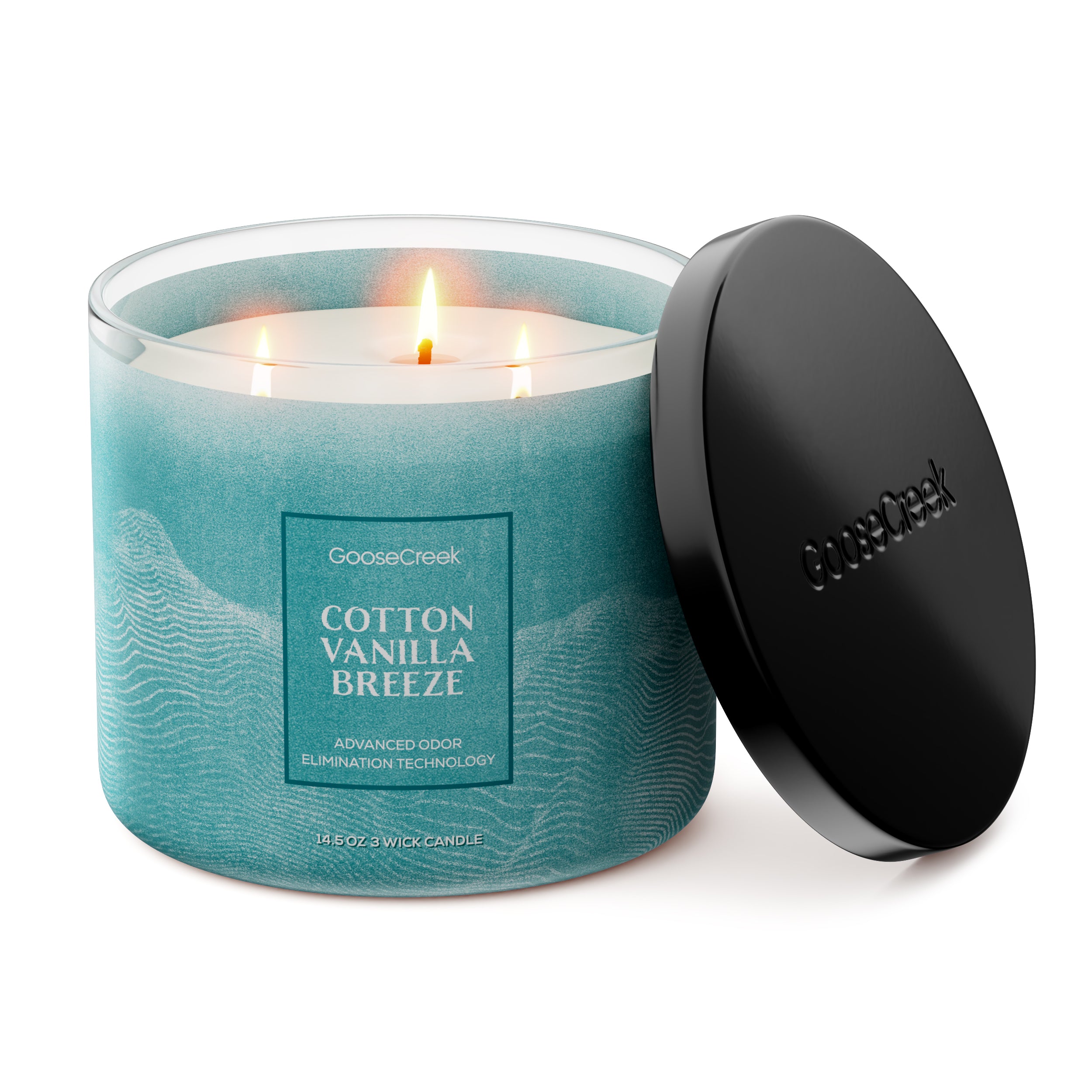 Cotton Vanilla Breeze Odor Eliminating 3-Wick Candle - Image 3
