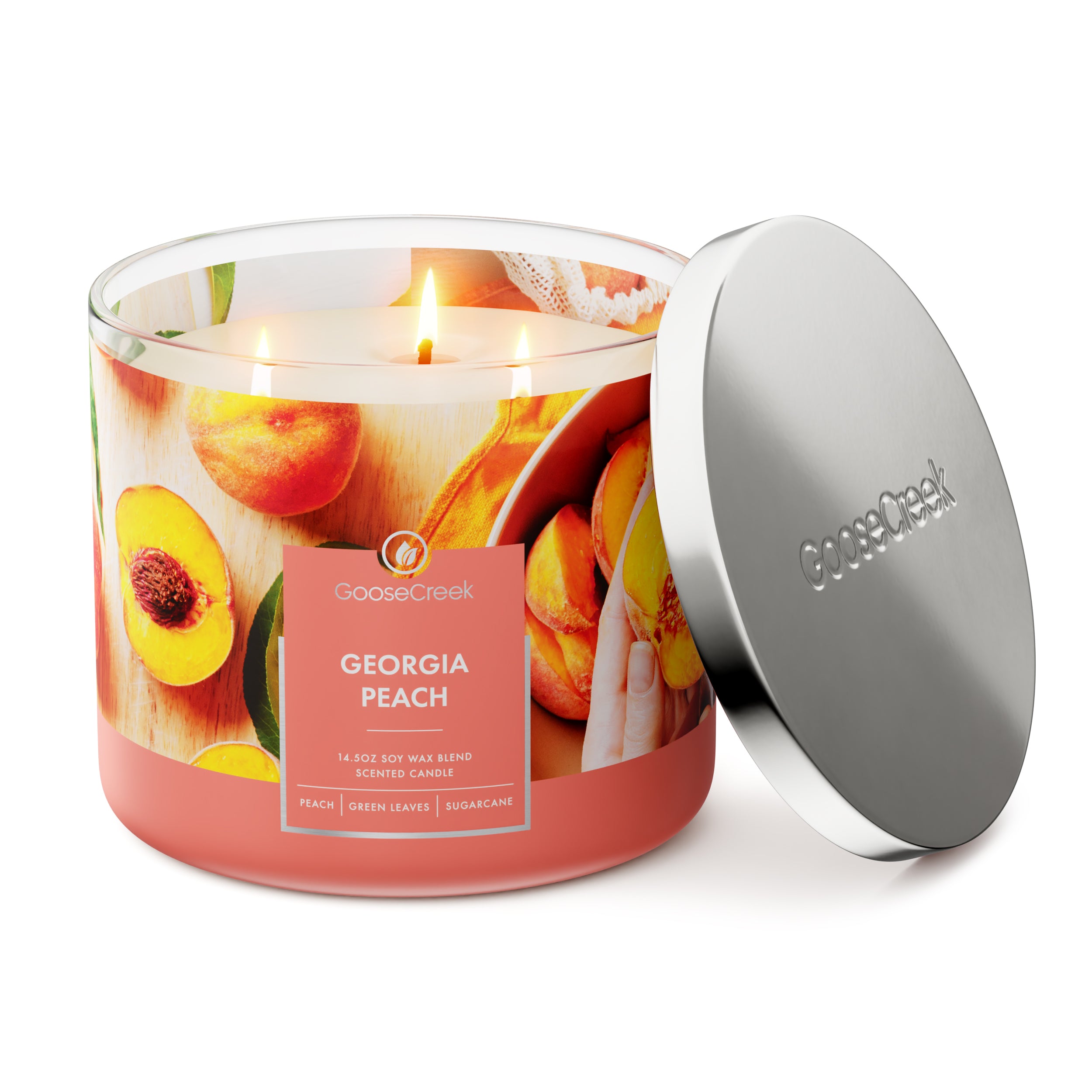 Georgia Peach 3-Wick Candle - Image 3