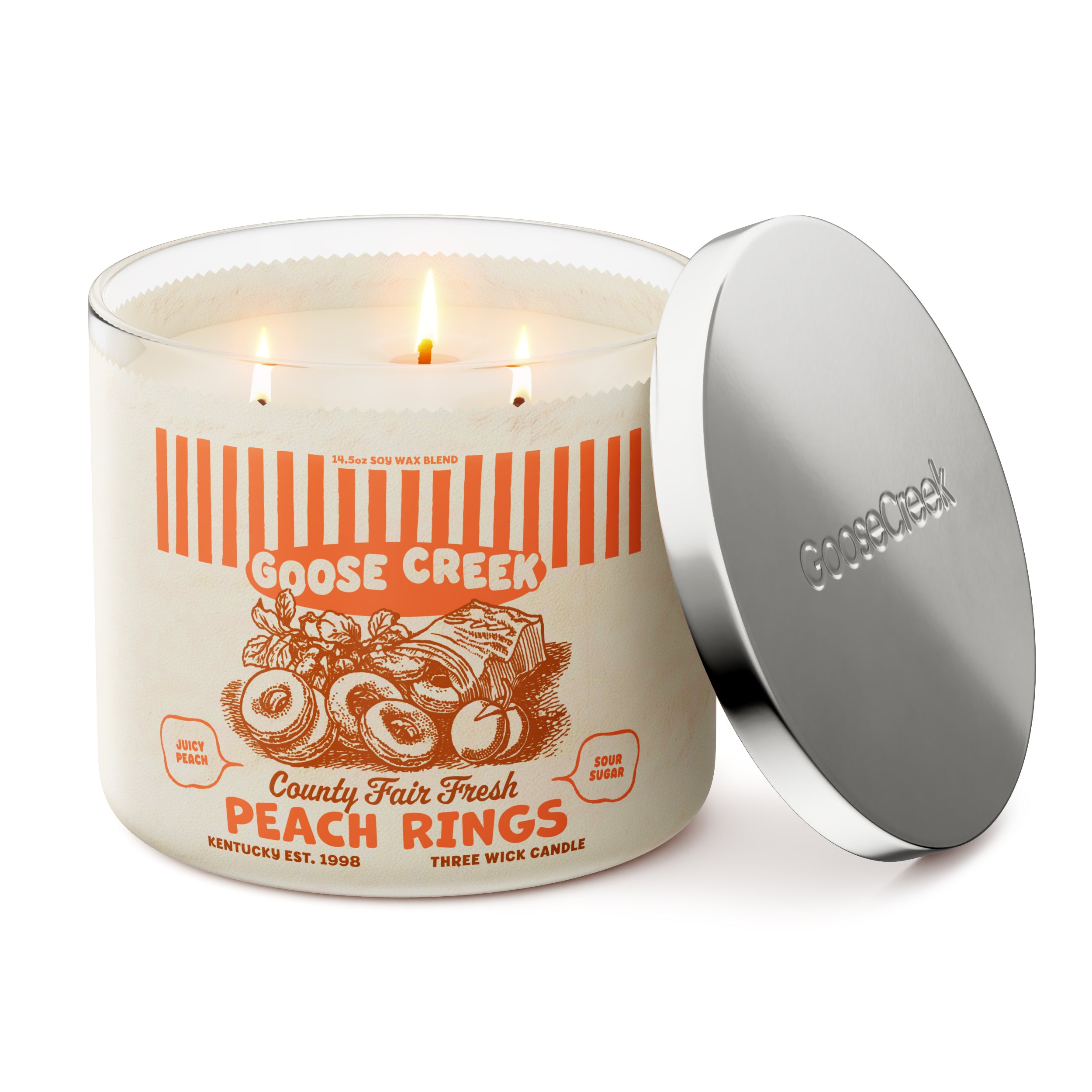 Peach Rings 3-Wick Candle - Image 3
