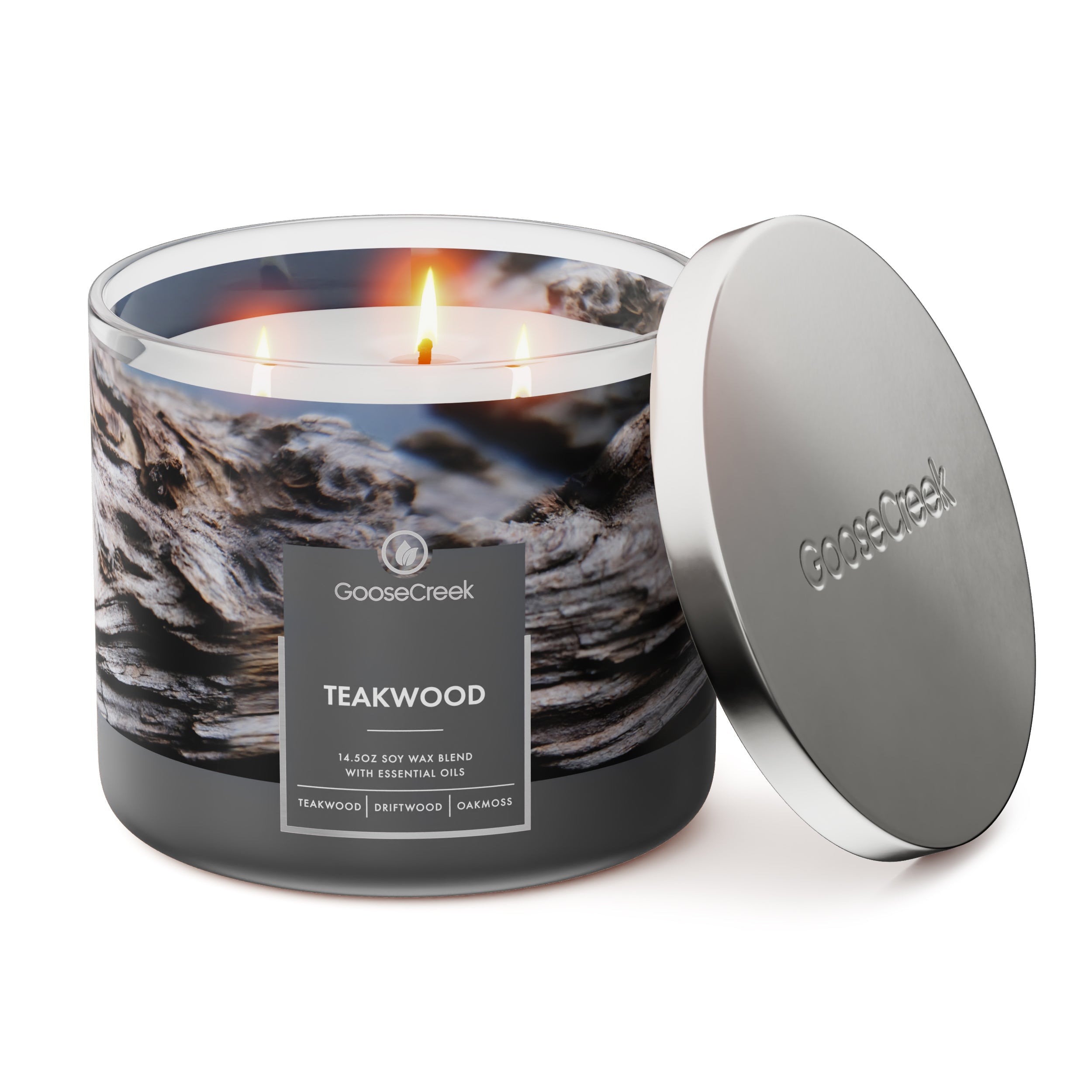 Teakwood 3-Wick Candle - Image 3